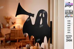 Halloween Door Corner Decor Laser Cut | Door Sign | Ghost Product Image 1
