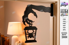 Halloween Door Corner Decor Laser Cut | Door Sign | Hand Product Image 1