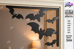Halloween Door Corner Decor Laser Cut | Door Sign | Bats SVG Product Image 1