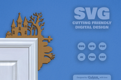 Halloween Door Corner Laser Cut SVG Product Image 3