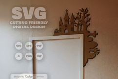 Halloween Door Corner Laser Cut SVG Product Image 2