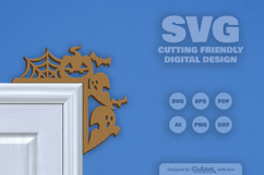 Halloween Door Corner Laser Cut SVG Product Image 2