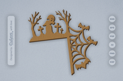 Halloween Door Corner Laser Cut SVG Product Image 1