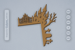 Halloween Door Corner Laser Cut SVG Product Image 3