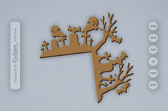 Halloween Door Corner Laser Cut SVG Product Image 1