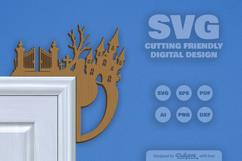 Halloween Door Corner Laser Cut SVG Product Image 1