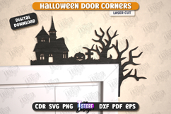 Halloween Door Corners Laser Cut Bundle, Spooky Door Topper Product Image 2