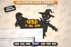 Halloween Door Corners Laser Cut Bundle, Spooky Door Topper Product Image 8
