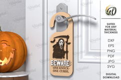Halloween Door Hangers Bundle Lasercut . Halloween Decor SVG Product Image 9