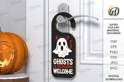 Halloween Door Hangers Bundle Lasercut . Halloween Decor SVG Product Image 11