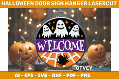 Halloween Door Hanger Sign Welcome Lasercut Product Image 1