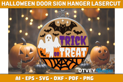 Halloween Door Hanger Sign Welcome Lasercut Product Image 1