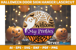 Halloween Door Hanger Sign Welcome Lasercut Product Image 1