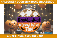 Halloween Door Hanger Sign Welcome Lasercut Product Image 1