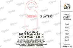 Door Hanger for readers Laser Cut. Door Knob Hanger SVG Product Image 2