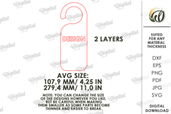 Door Hanger for readers Laser Cut. Door Knob Hanger SVG Product Image 2