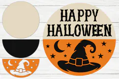 Halloween Door Hanger SVG, Spooky Welcome Door Sign Product Image 4