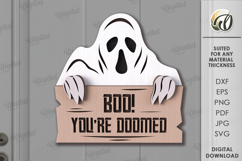 Halloween Door Signs Bundle Laser Cut. Halloween Decor SVG Product Image 2