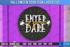 Halloween Door Sign Laser Cut Bundle, Round Door Hanger SVG Product Image 12