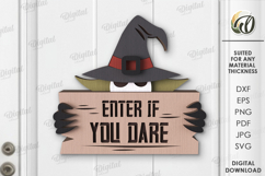 Halloween Door Signs Bundle Laser Cut. Halloween Decor SVG Product Image 5
