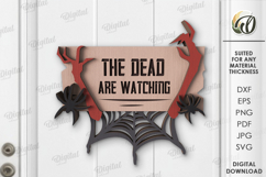 Halloween Door Signs Bundle Laser Cut. Halloween Decor SVG Product Image 6