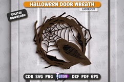 Halloween Door Wreath Laser Cut Bundle, Happy Halloween Sign Product Image 9