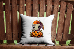 Cute Halloween Dragon Clipart Bundle - 10 Transparent PNGs Product Image 9