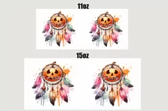 Halloween Pumpkin Mug Wrap For 11 oz and 15 oz, 3d Mug, Halloween Png
