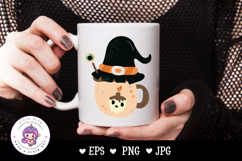 Halloween drink Pumpkin and witch hat kawaii clipart Product Image 2
