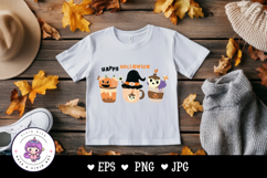 Halloween drink Pumpkin and witch hat kawaii clipart Product Image 4