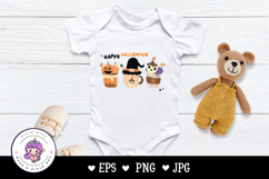 Halloween drink Pumpkin and witch hat kawaii clipart Product Image 3