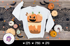 Halloween drink Pumpkin and witch hat kawaii clipart Product Image 5