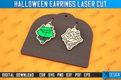 Halloween Earrings Laser Cut Bundle| Halloween SVG Design Product Image 3