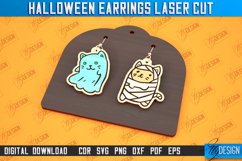 Halloween Earrings Laser Cut Bundle| Halloween SVG Design Product Image 4