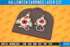 Halloween Earrings Laser Cut Bundle| Halloween SVG Design Product Image 6