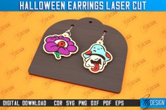 Halloween Earrings Laser Cut Bundle| Halloween SVG Design Product Image 9