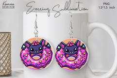 Round Earring Sublimation Design | Halloween Jewelry Product Image 1