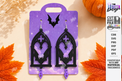 Halloween Earrings Laser Cut | Spooky Dangle Earrings | CNC Product Image 1