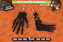 Halloween Earrings Laser Cut Bundle, Witch Earrings, Magical Product Image 5