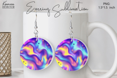 Round Earring Sublimation Design | Halloween Jewelry Product Image 1