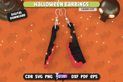 Halloween Earrings Laser Cut Bundle, Witch Earrings, Magical Product Image 6