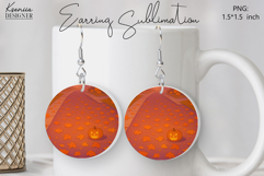 Round Earring Sublimation Design | Halloween Jewelry Product Image 1
