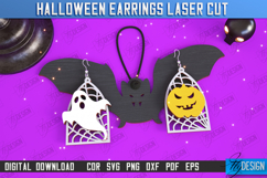 Halloween Earrings Laser Cut | Pendant Earrings |Accessories Product Image 1