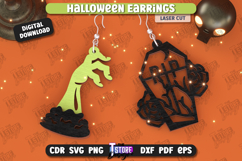 Halloween Earrings Laser Cut Bundle, Witch Earrings, Magical Product Image 8
