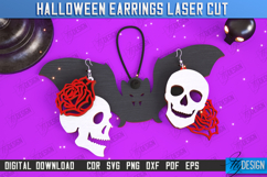 Halloween Earrings Laser Cut | Pendant Earrings |Accessories Product Image 1