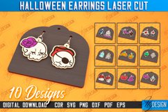 Halloween Earrings Laser Cut Bundle| Halloween SVG Design Product Image 1