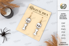 Halloween Earrings Bundle Laser Cut. Drop Earrings SVG Product Image 5