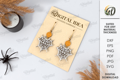 Halloween Earrings Bundle Laser Cut. Drop Earrings SVG Product Image 6