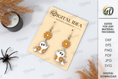 Halloween Earrings Bundle Laser Cut. Drop Earrings SVG Product Image 8