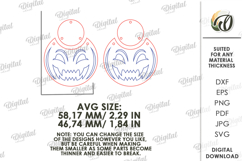 Halloween Earrings Laser Cut. Halloween Drop Earrings SVG Product Image 2